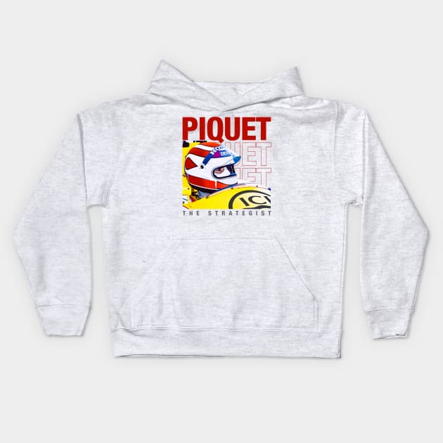 Nelson Piquet Legend 80S Retro Kids Hoodie by Erianna Bee